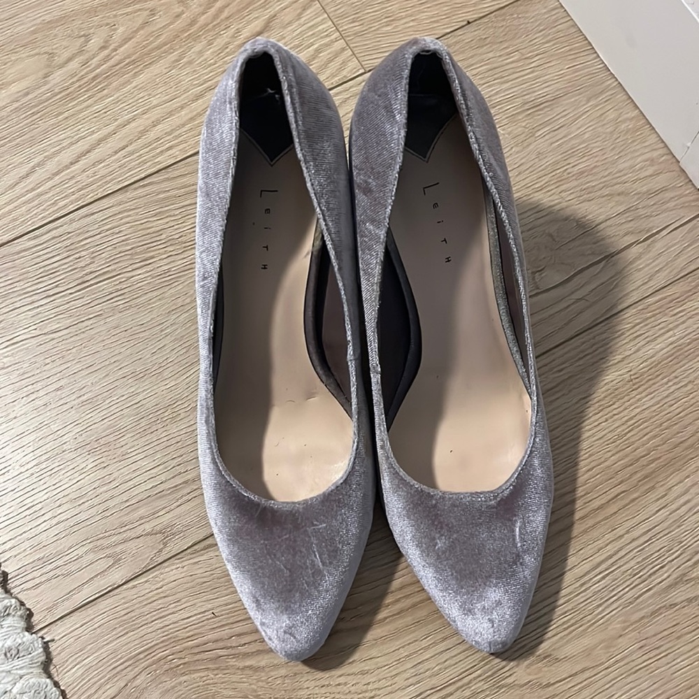Leith velvet heels